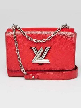 Louis Vuitton Coquelicot Epi Leather Twist MM Bag